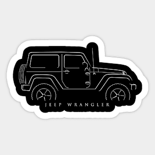 Jeep Wrangler profile - stencil Sticker